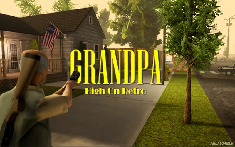 Grandpa High on Retro Cover Art